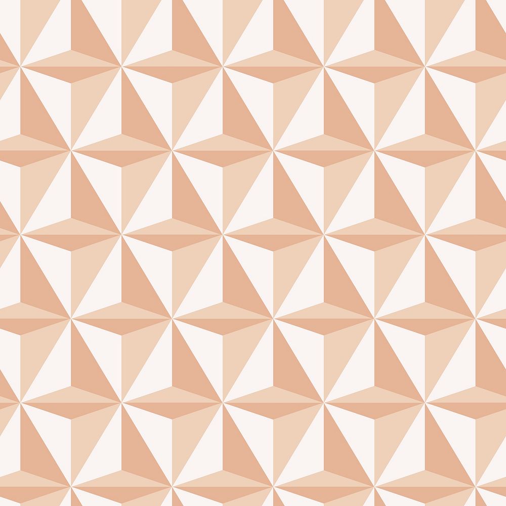 Triangle 3D geometric pattern orange background in modern style
