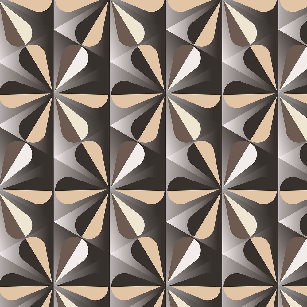 Modern 3D geometric pattern brown background