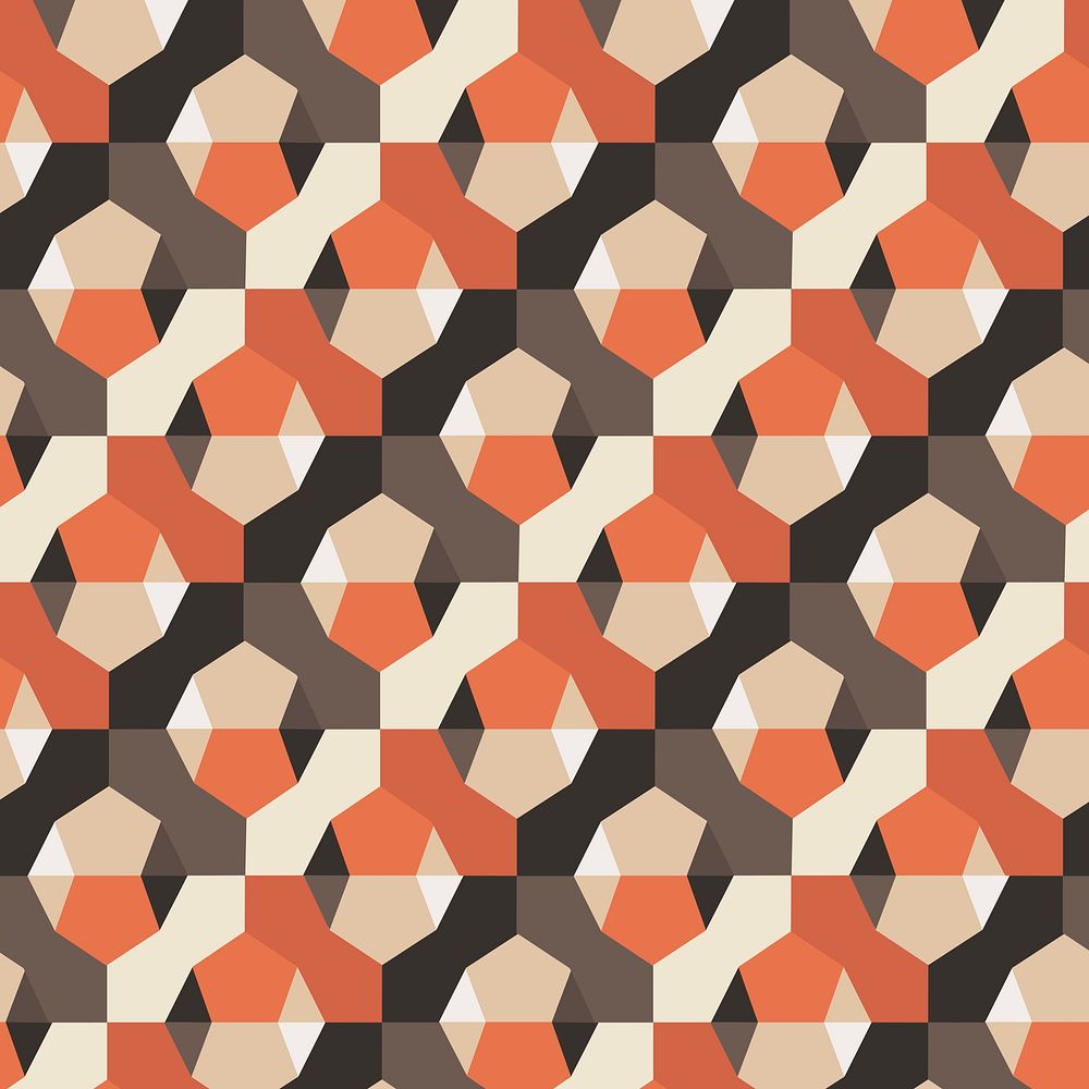 Modern 3D geometric pattern orange background
