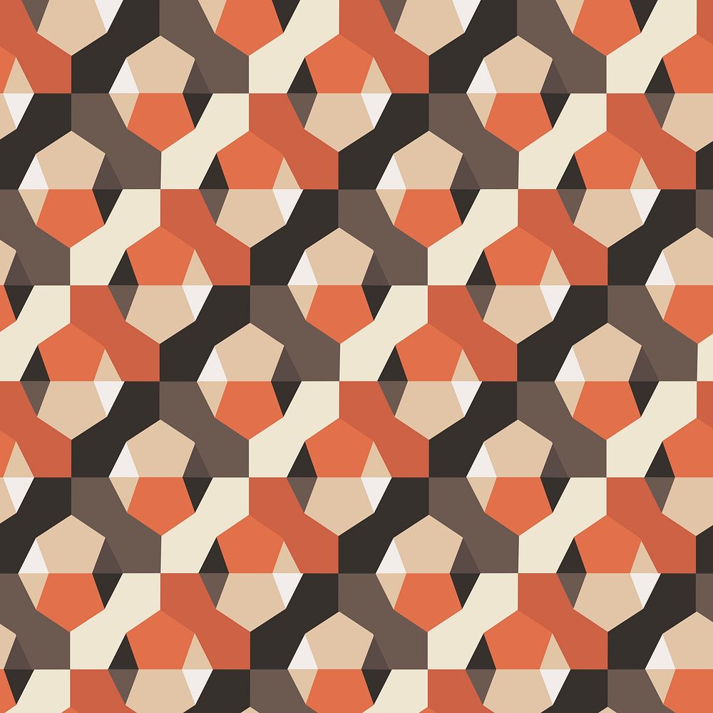 Modern 3D geometric pattern psd orange background