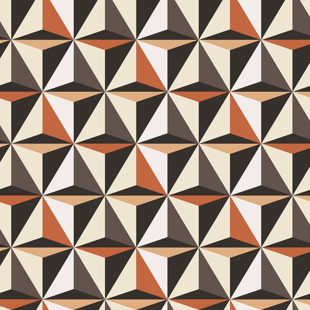 Triangle 3D geometric pattern psd orange background in abstract style