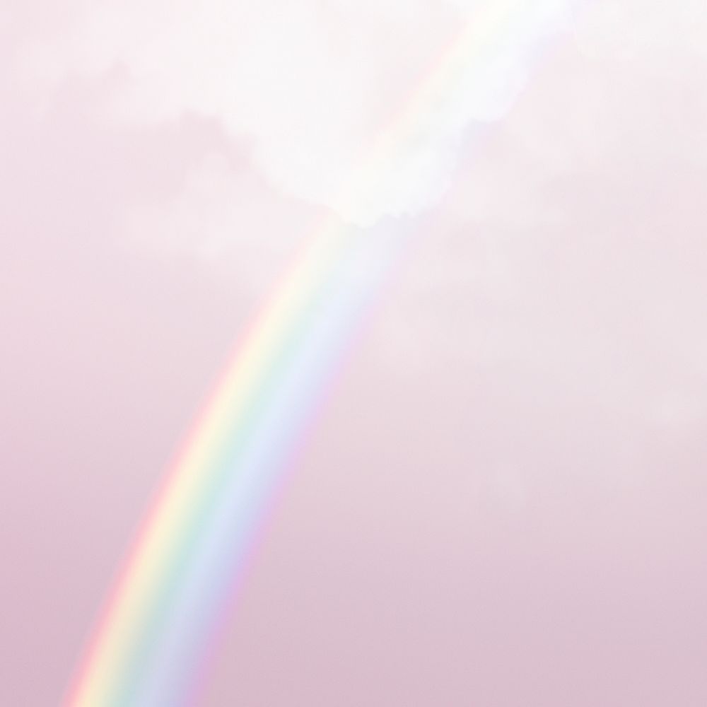 Pastel background psd with rainbow