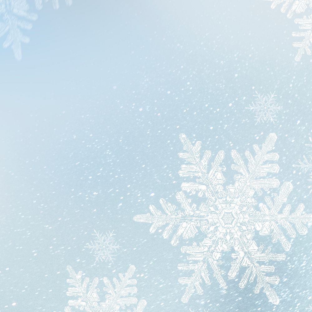 Snowflakes psd on winter background