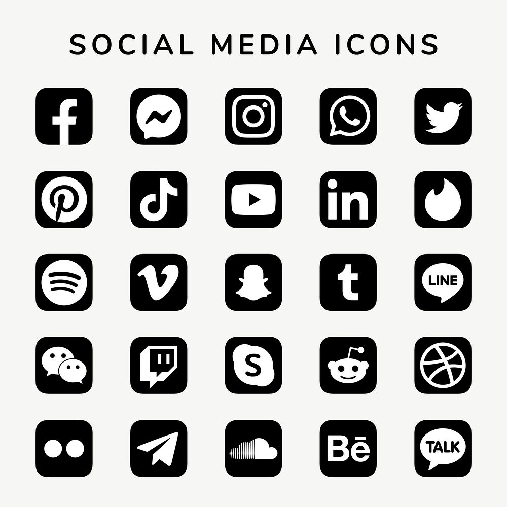 Social Icons - Royalty-Free GIF - Animated Sticker - Free PNG - Animated  Icon