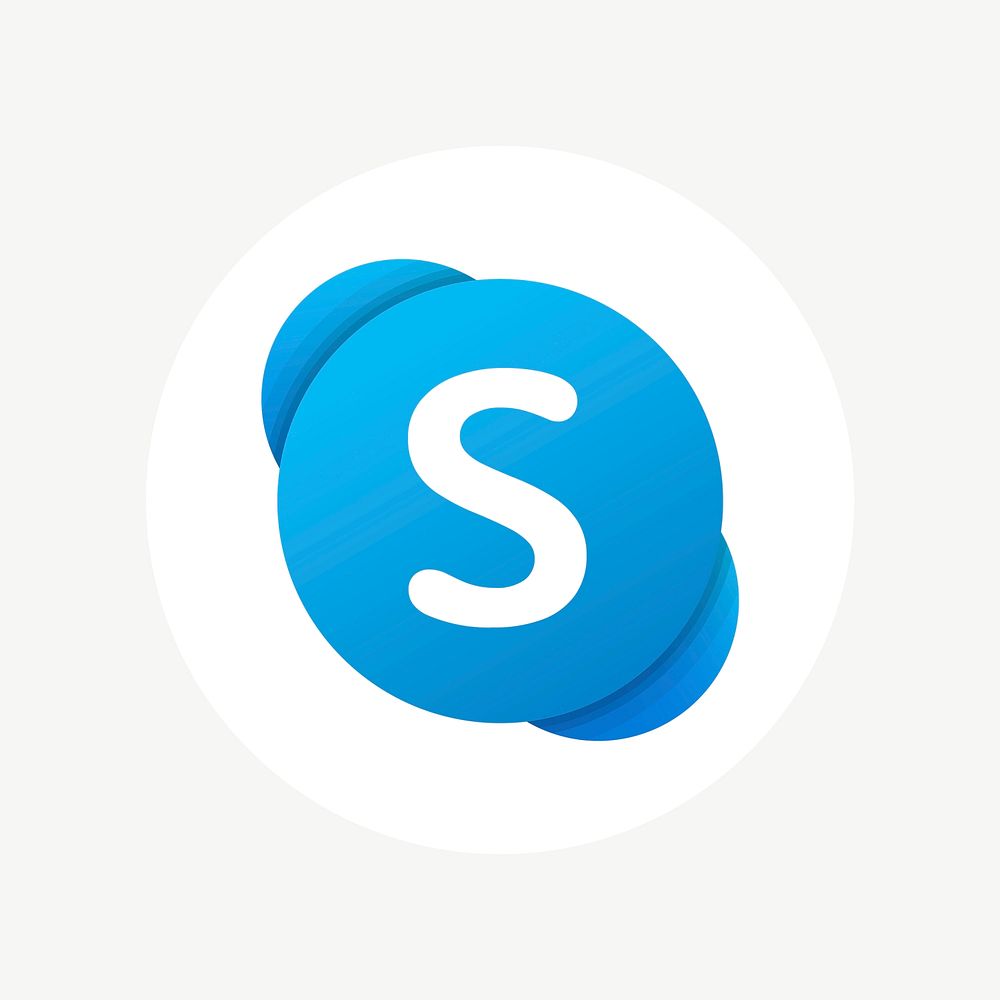 Skype social media icon. 7 JUNE 2021 - BANGKOK, THAILAND