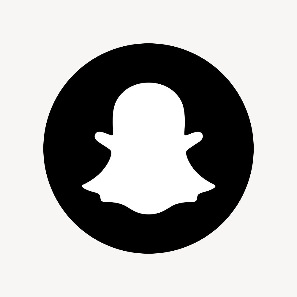 Snapchat flat graphic icon for social media. 7 JUNE 2021 - BANGKOK, THAILAND