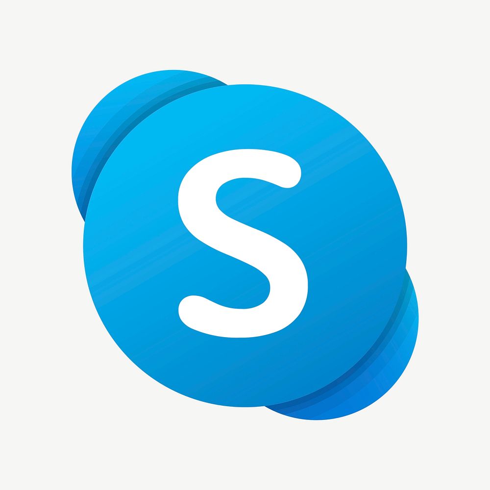 Skype social media icon. 7 JUNE 2021 - BANGKOK, THAILAND