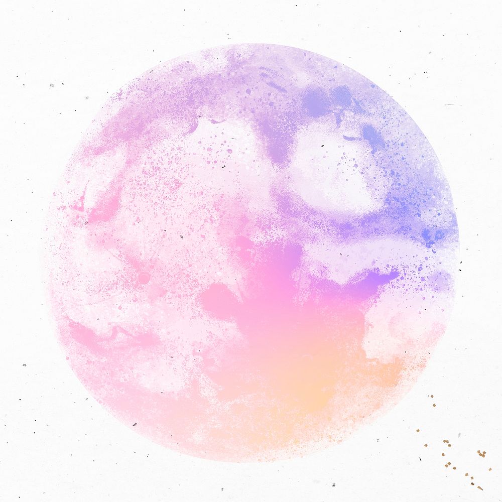 Colorful moon element psd spray texture