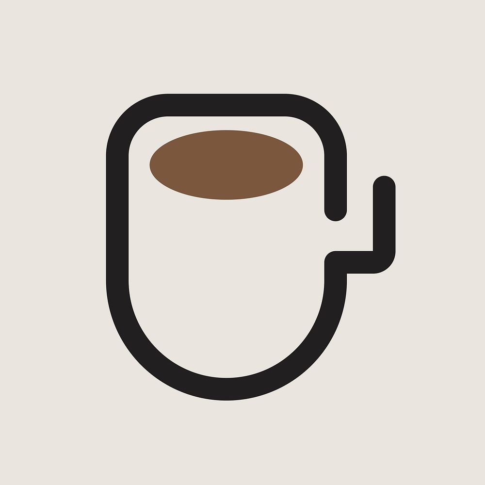Cafe logo design, vector minimal style