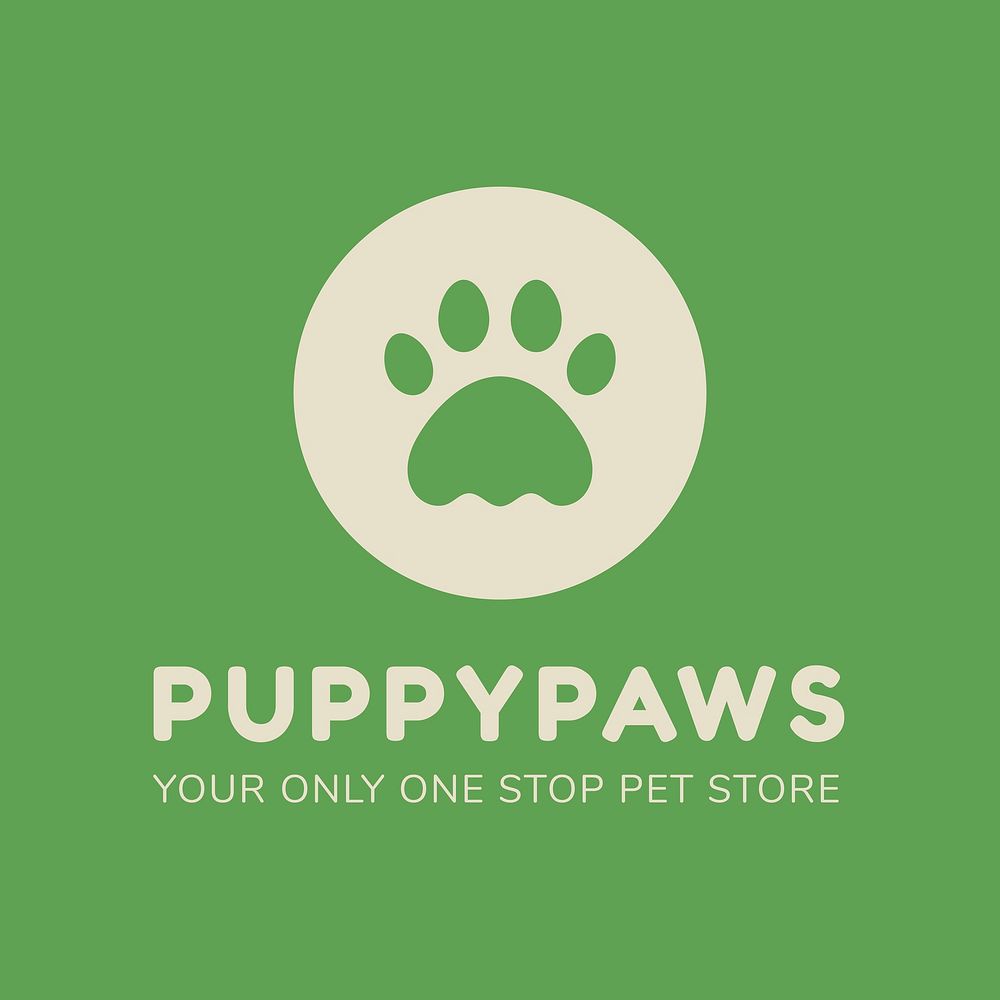 Pet logo template vector, for animal shop business