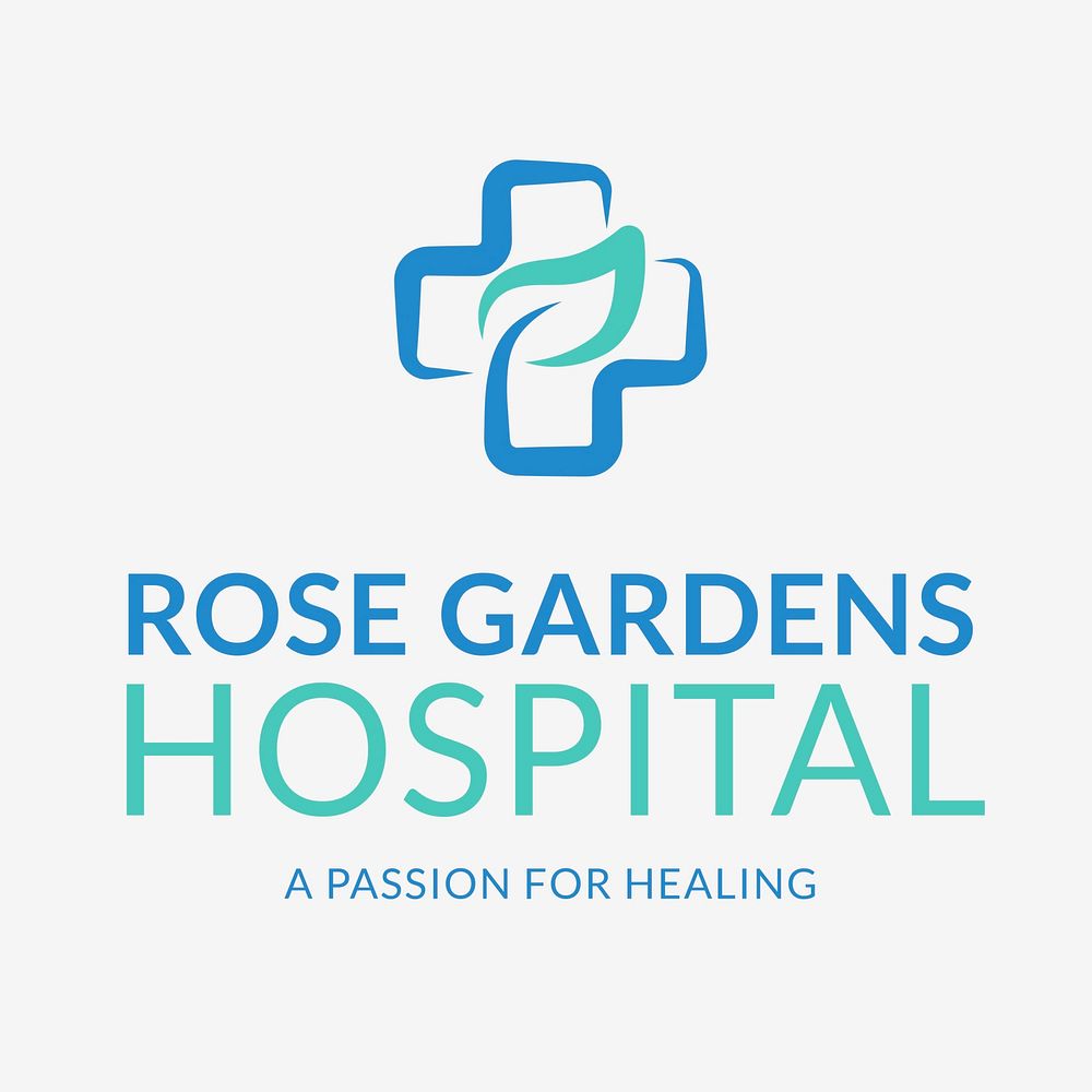 Hospital logo design, modern style with medical cross