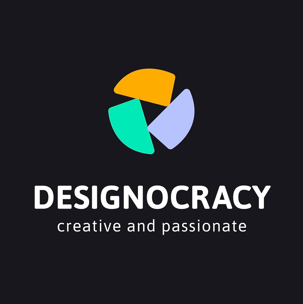 Logo template psd editable, abstract design