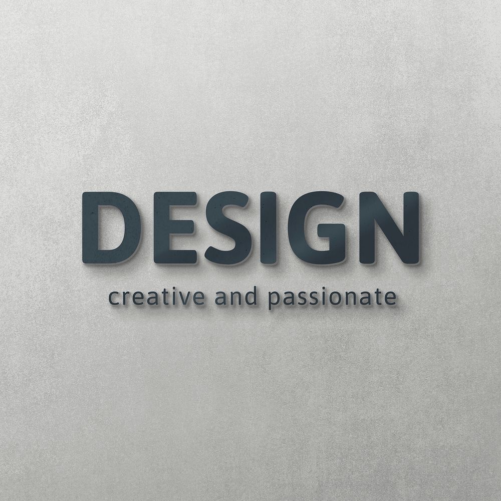 Modern business logo shadowed effect, editable template PSD