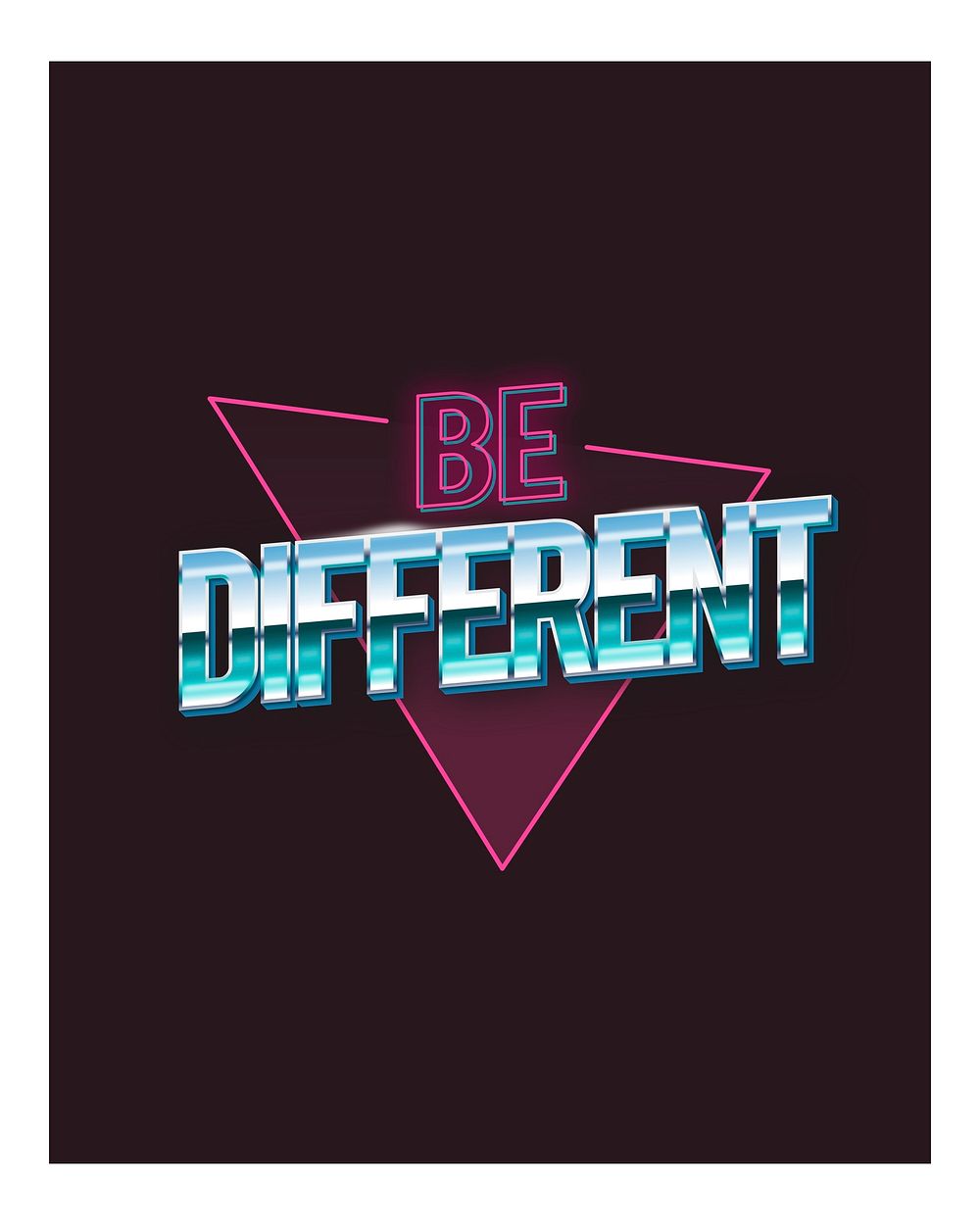 Be different illustration wall art print and poster.