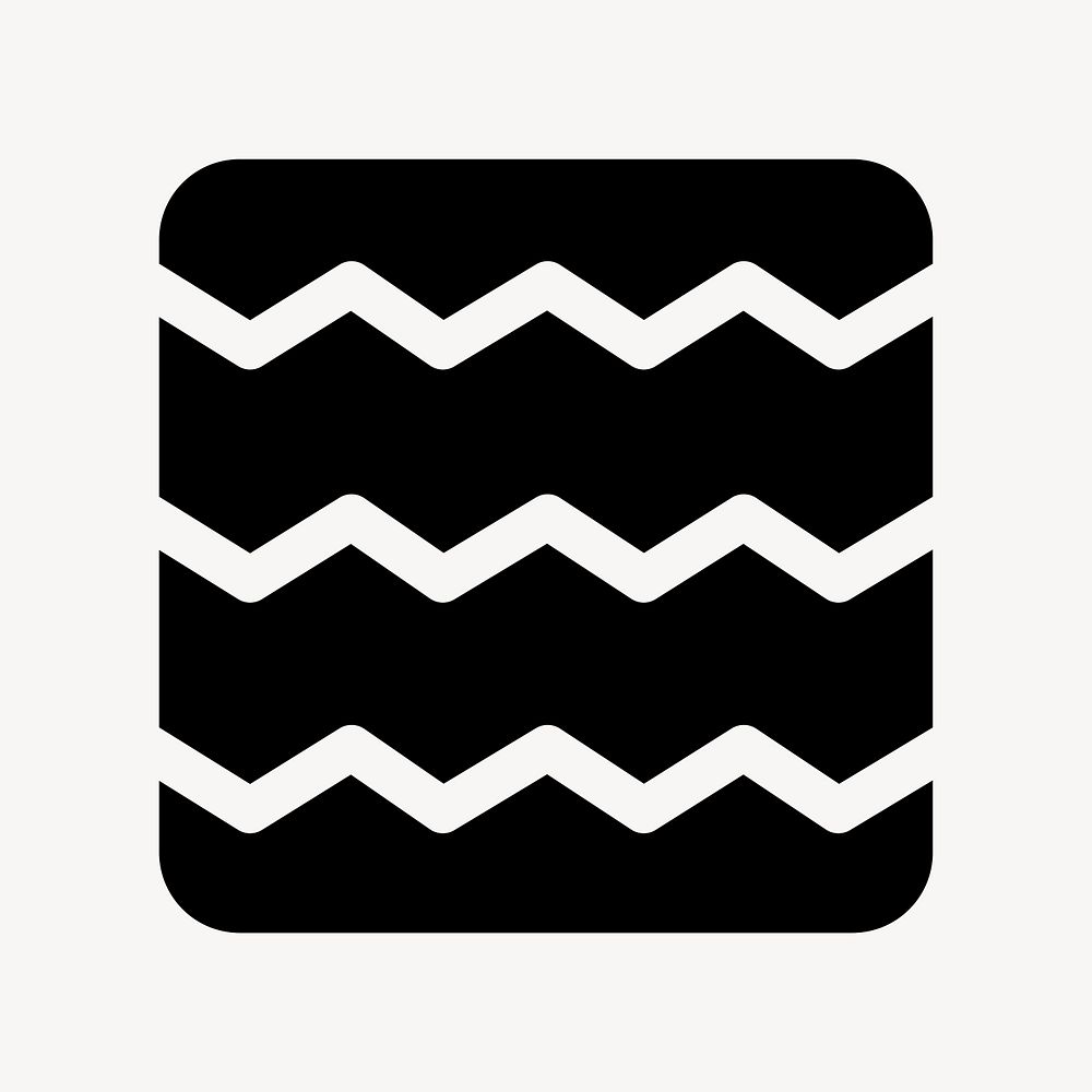 Zigzag line icon psd in solid style
