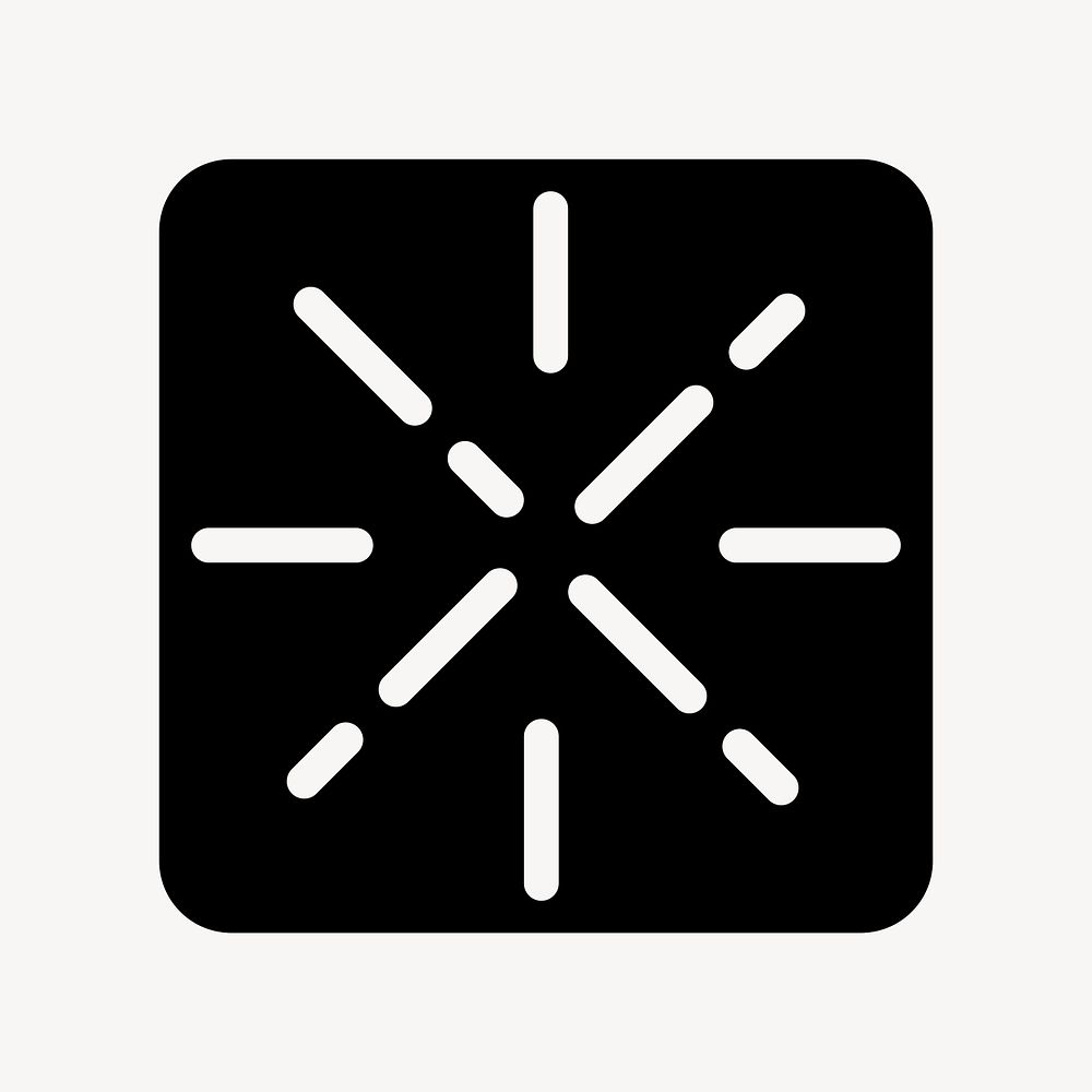 Burst web UI icon psd in flat style