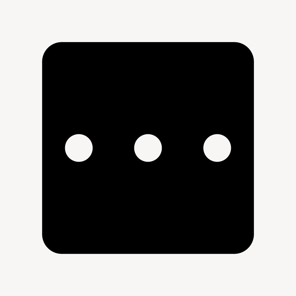 3 Dots loading web icon in flat style