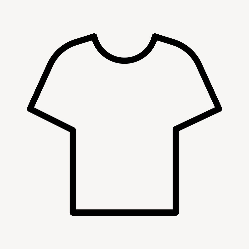 T-shirt social media icon psd in simple style