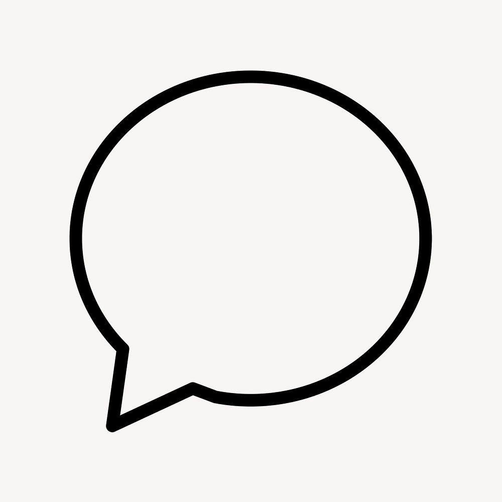 Speech bubble chat icon psd for instant messaging app