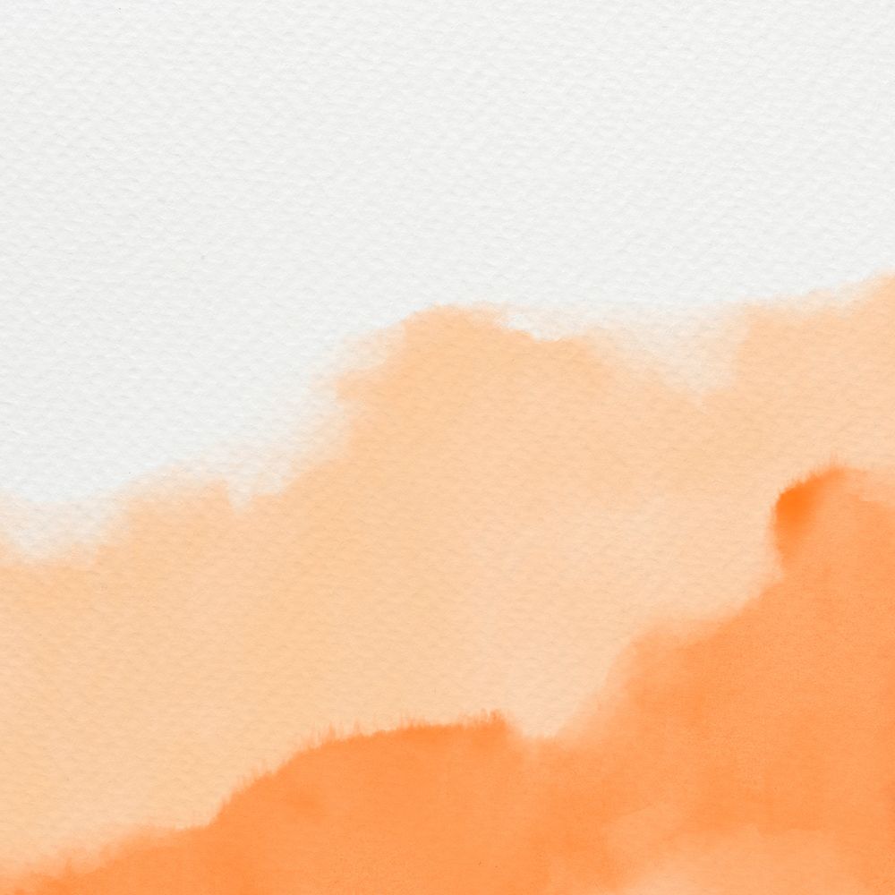 Watercolor background psd in orange abstract style