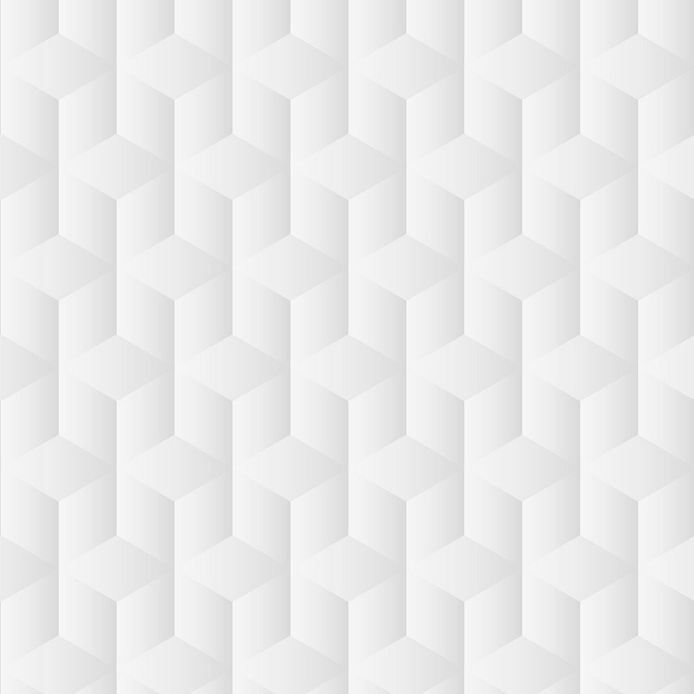 Geometric background in white cube patterns