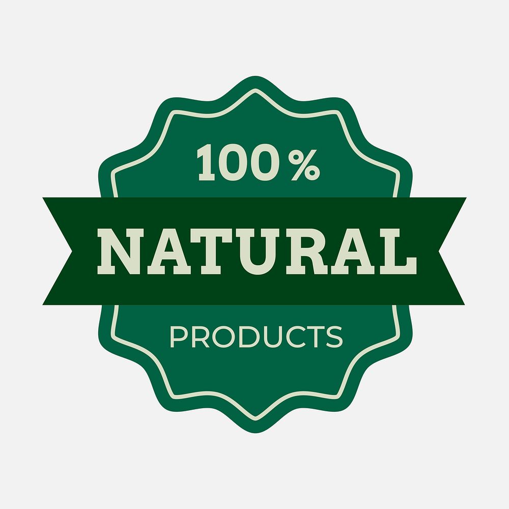 Natural product business logo vector food packaging sticker