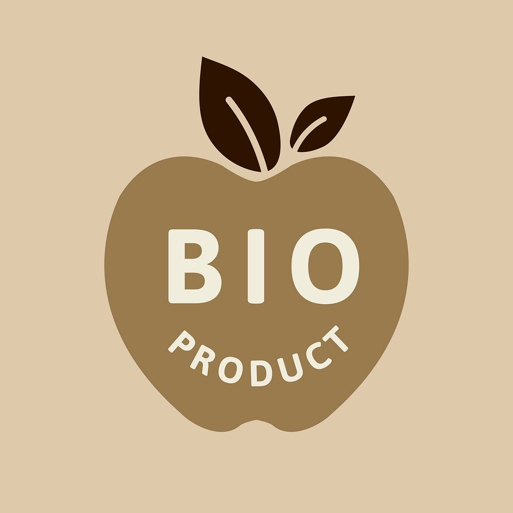 Bioproducts business logo vector food packaging sticker