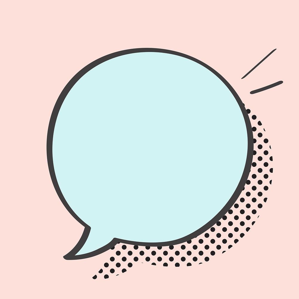 Speech bubble vector in pop art style