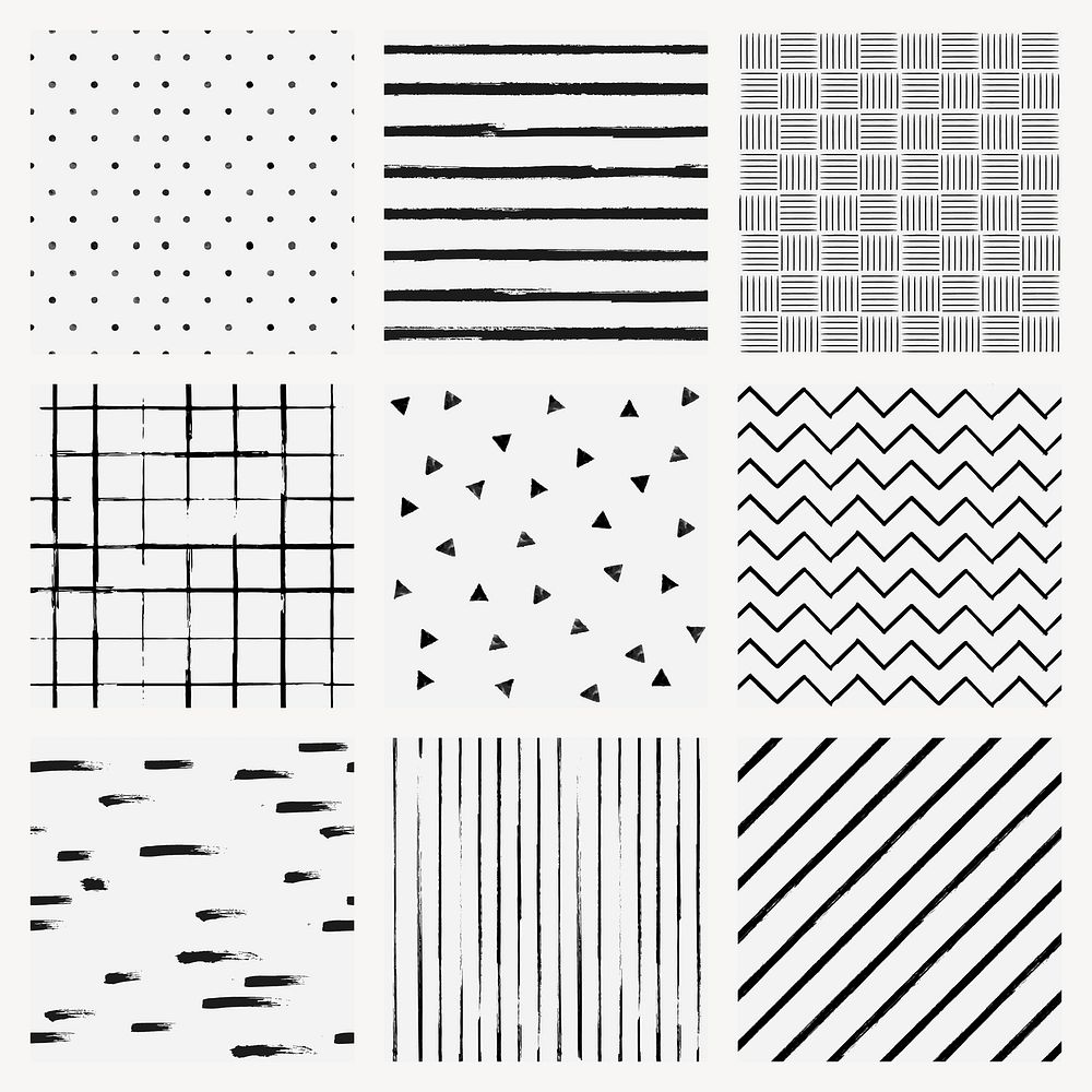 Ink background psd abstract brush pattern set
