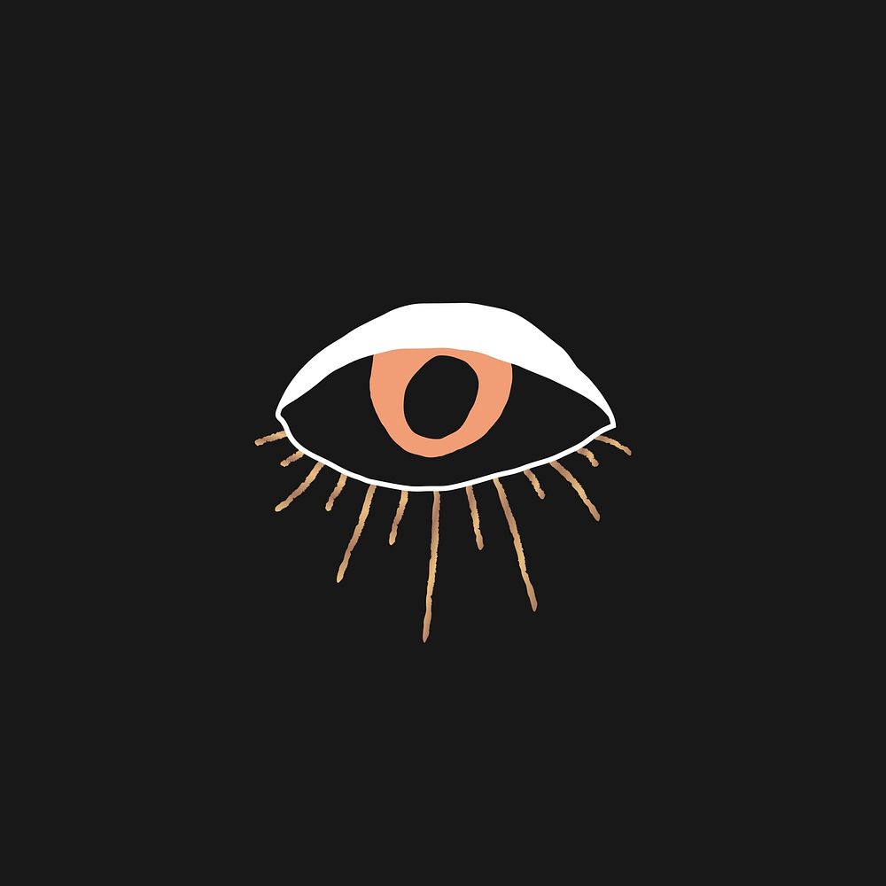 Alchemy eye icon psd mystic sticker illustration minimal