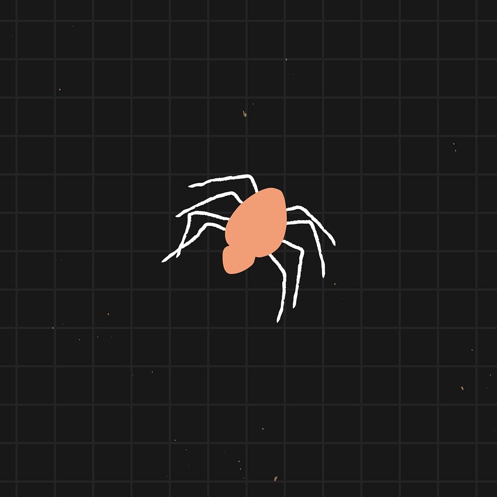 Spider Halloween sticker psd witchcraft doodle