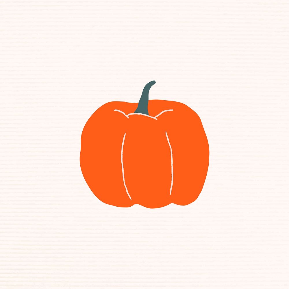 Pumpkin icon vector mystical magic clipart illustration minimal drawing
