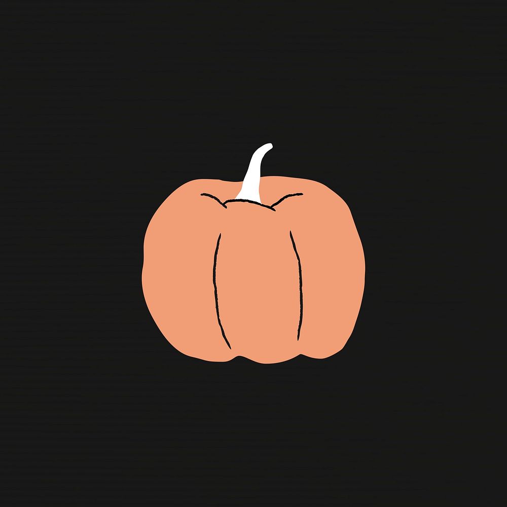 Alchemy pumpkin Halloween sticker psd witchcraft doodle
