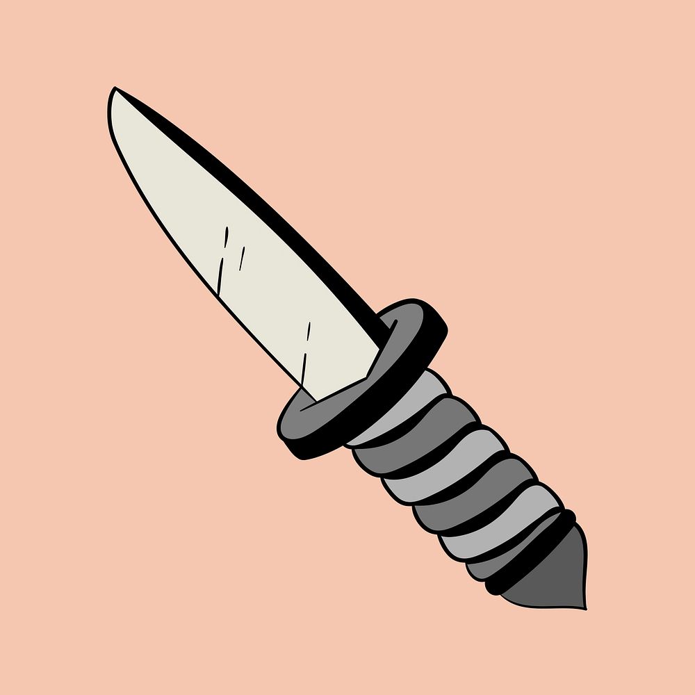 Camp knife old school flash tattoo design icon