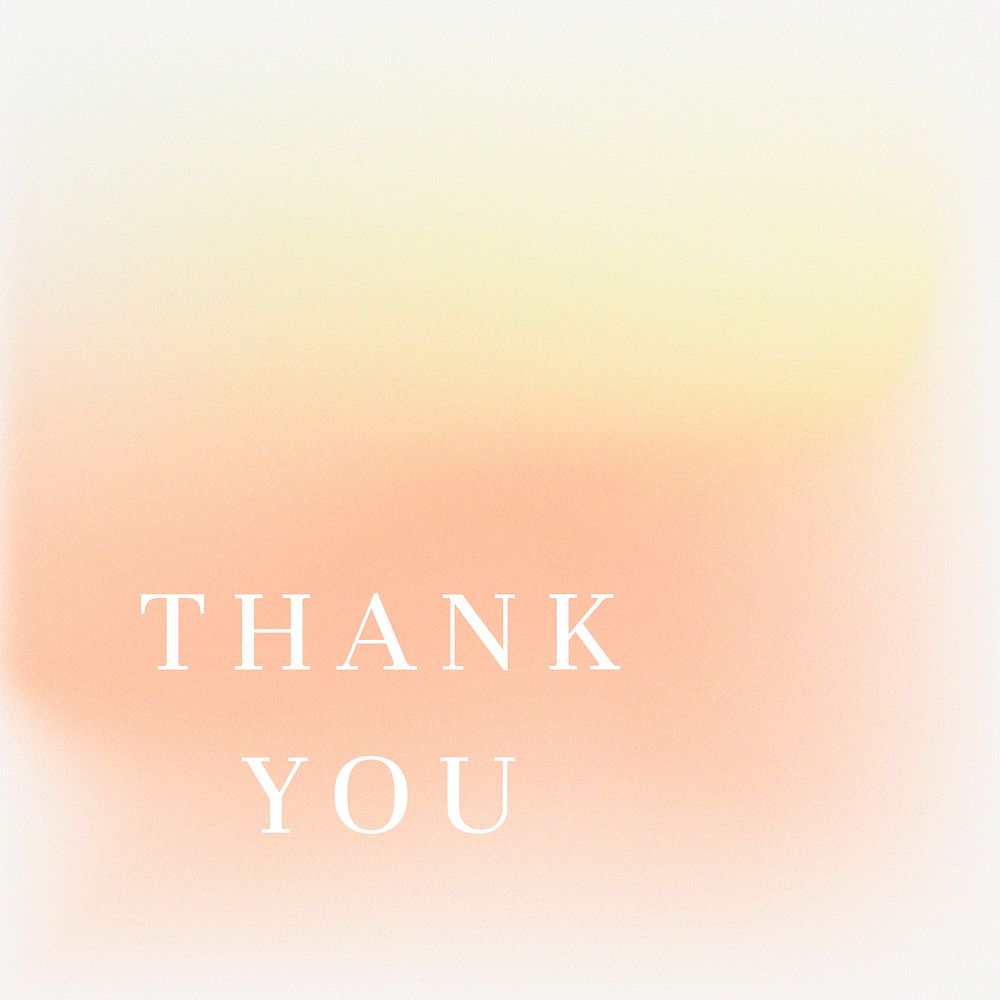 Thank you marketing banner blur gradient template vector