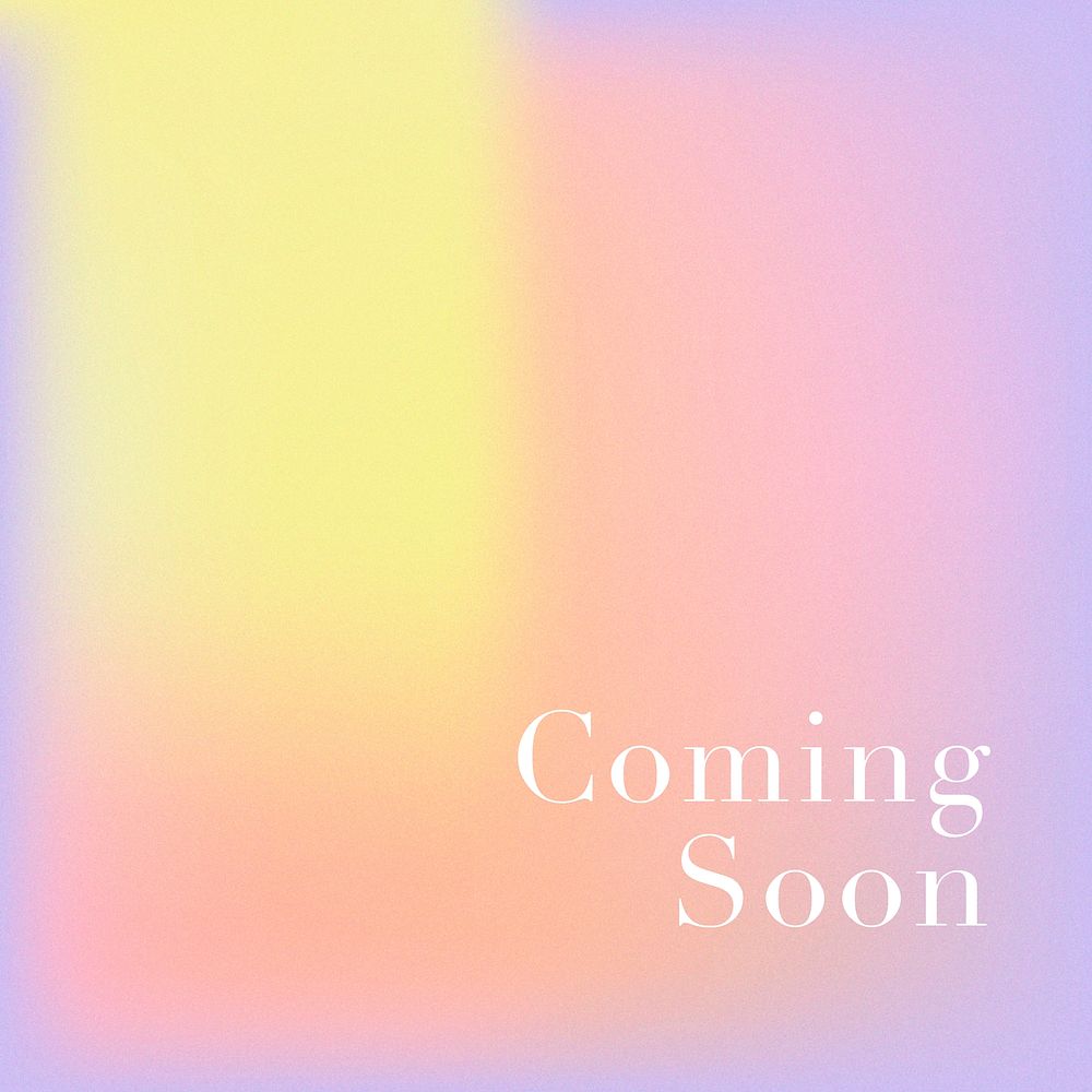 Coming soon brand vector banner abstract gradient blur template
