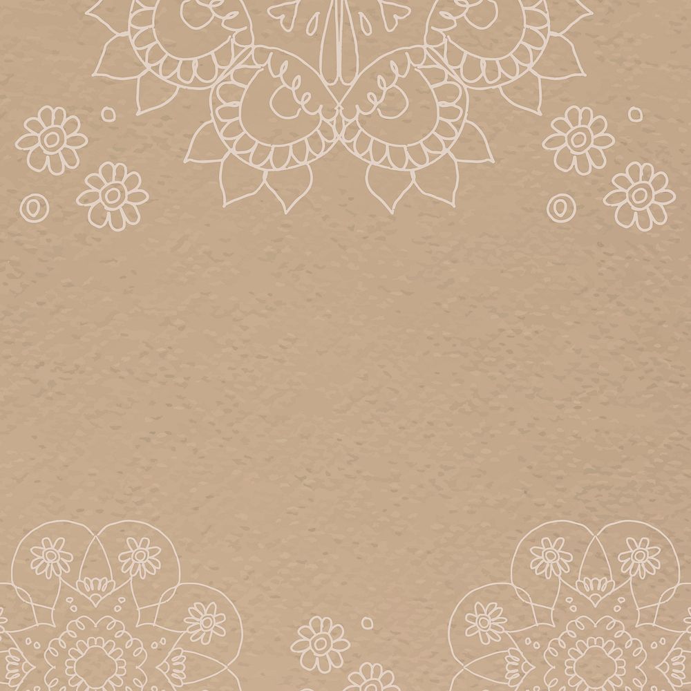 Diwali Indian mandala brown background vector