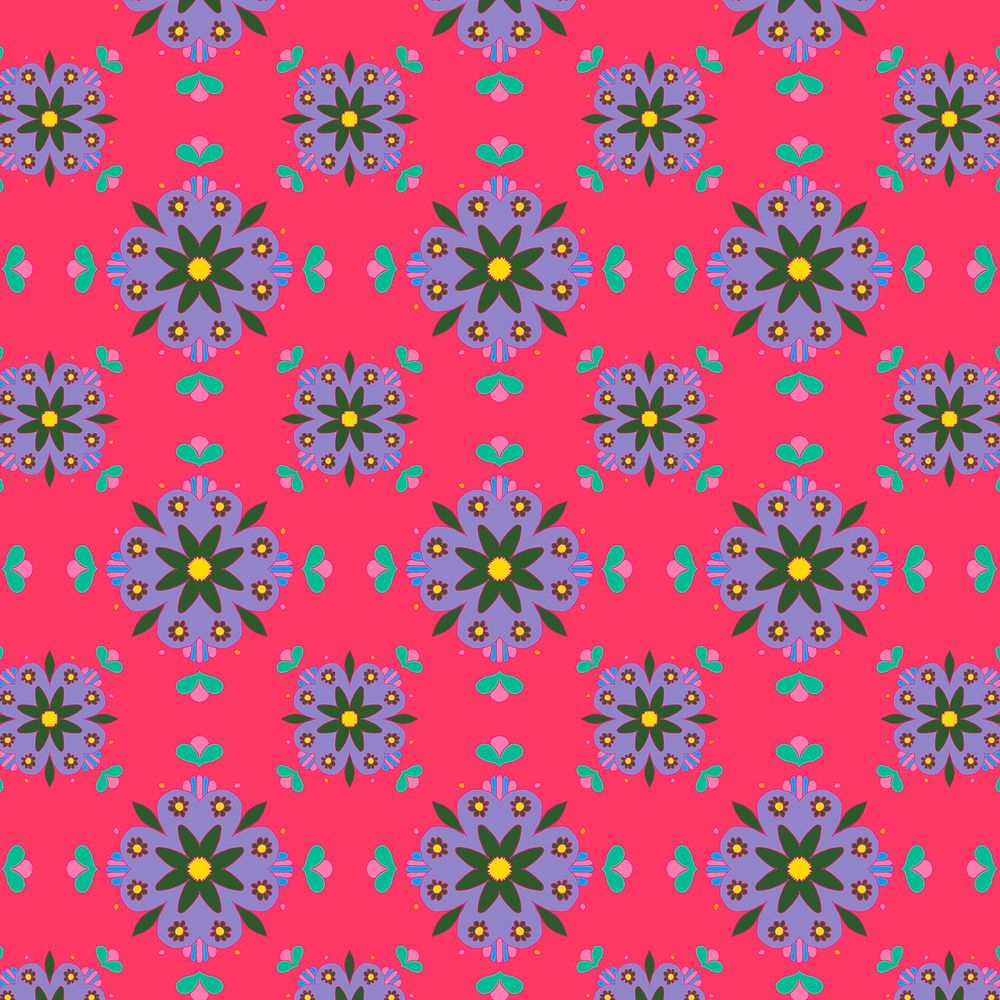 Indian mandala flower psd pattern background