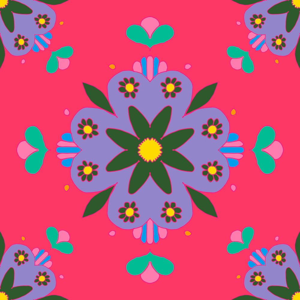 Psd mandala flower pattern background
