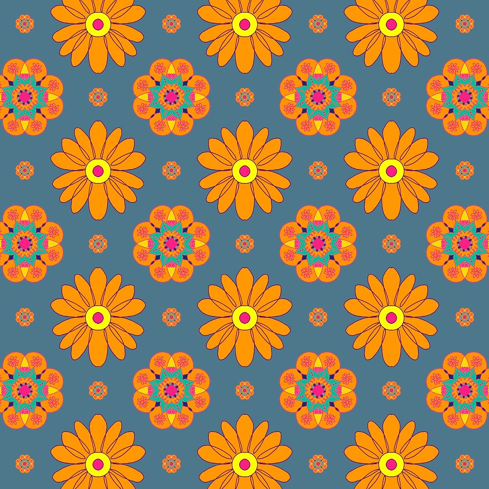 Psd flower pattern Diwali festival background
