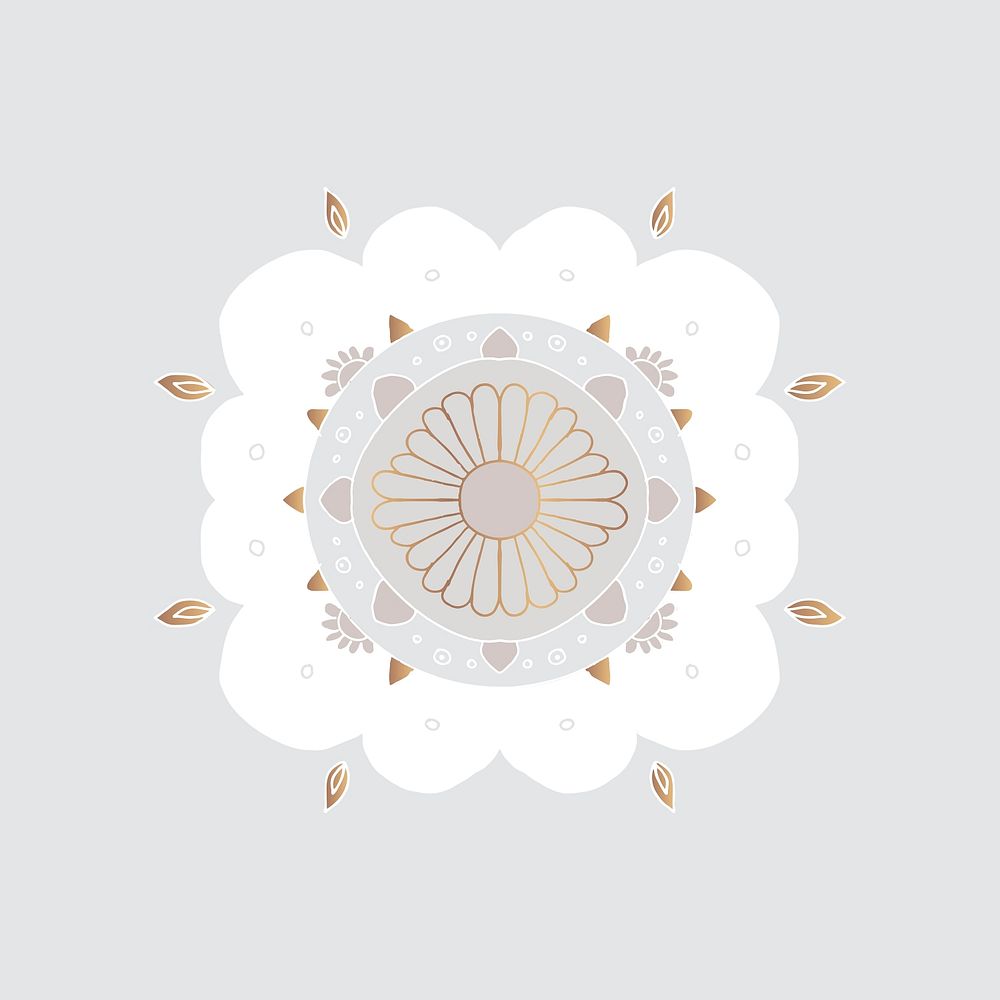 Oriental Mandala psd flower Indian symbol