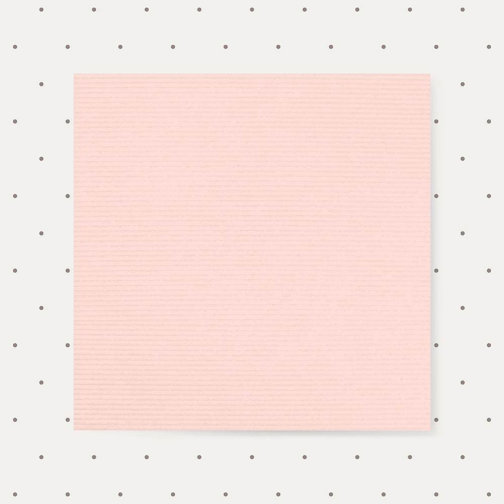 Pastel pink square notepad graphic