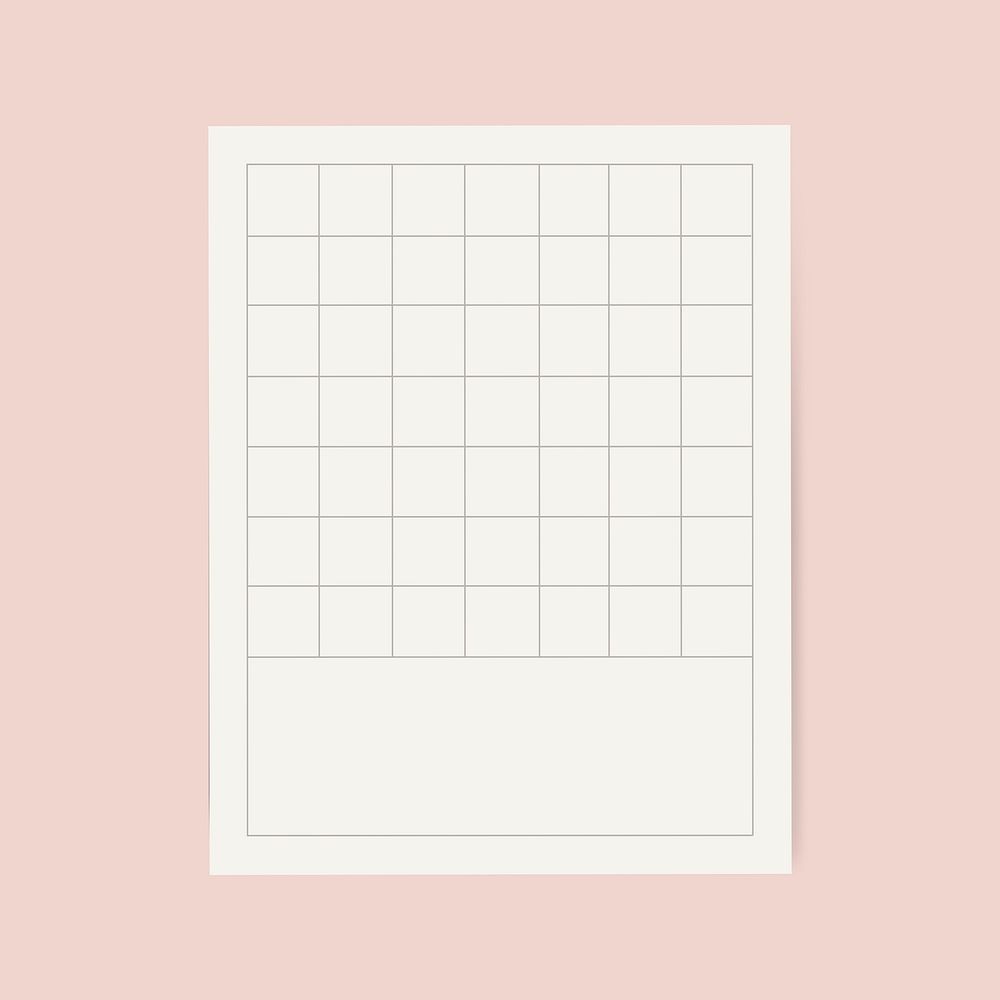 Blank white grid memo vector graphic