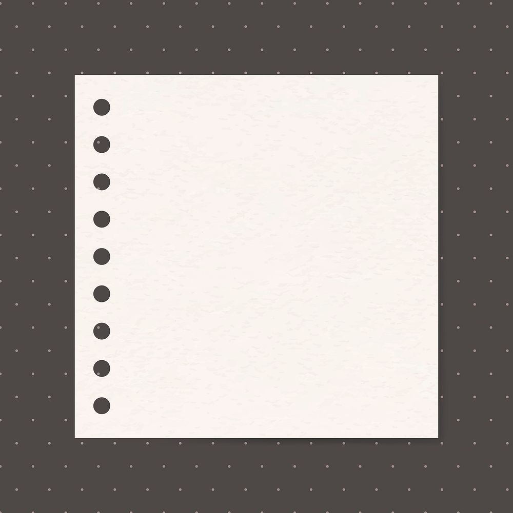 White square notepaper psd design element