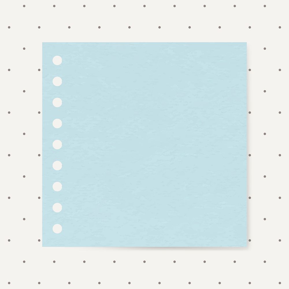 Pastel blue square memo pad graphic