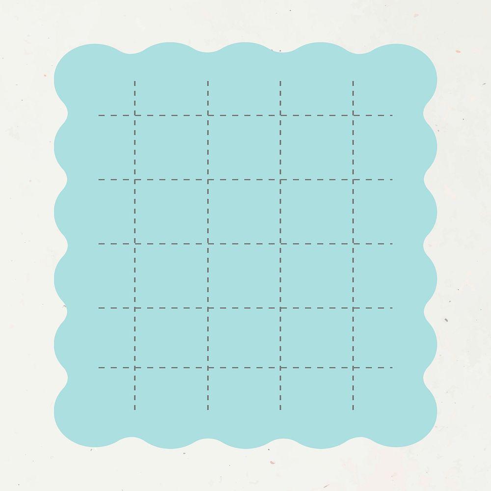 Blank pastel blue notepaper vector graphic