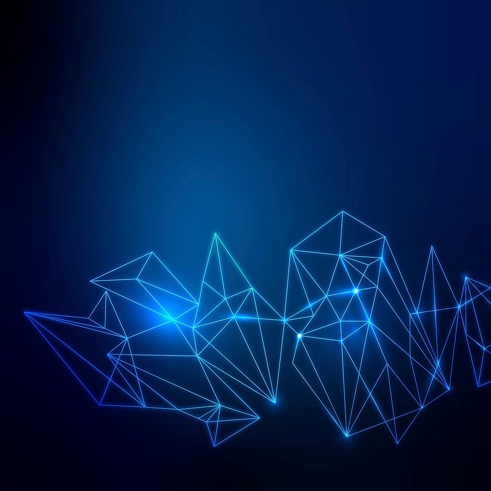 Abstract digital network psd blue background