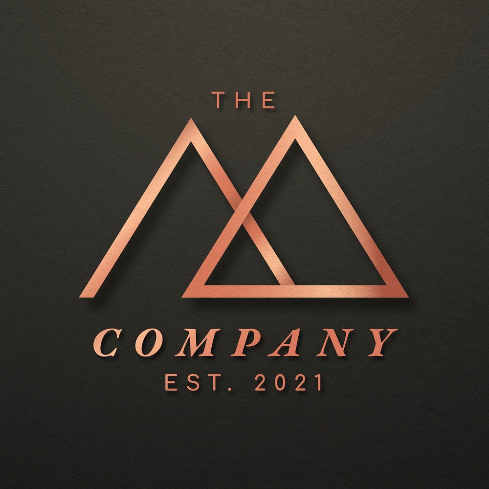 Simple business logo psd triangles icon design