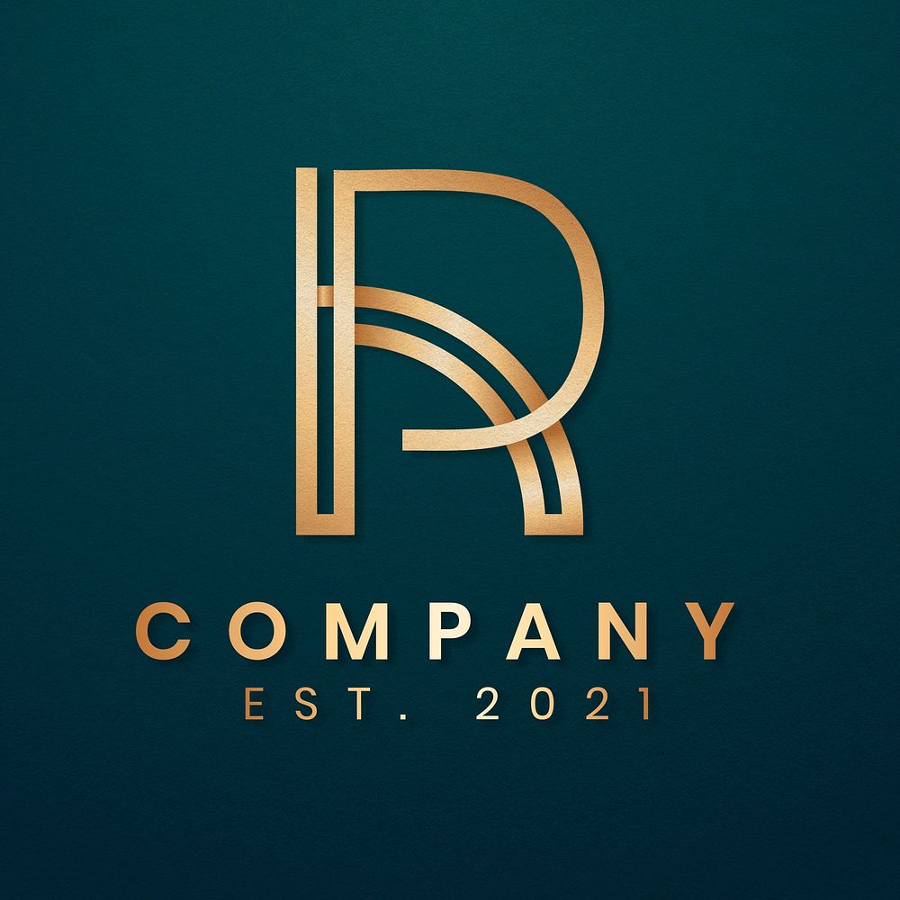 Elegant business logo vector with R letter design