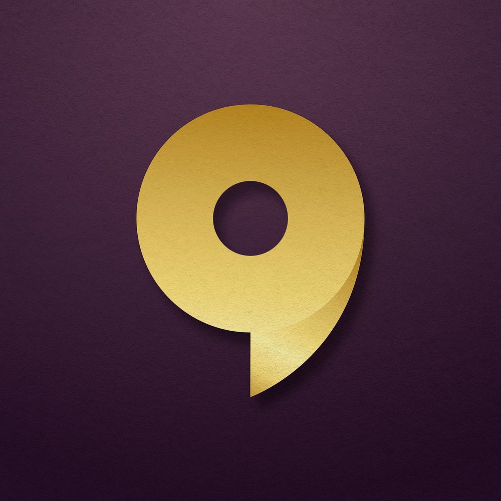 Luxury business logo psd gold icon design